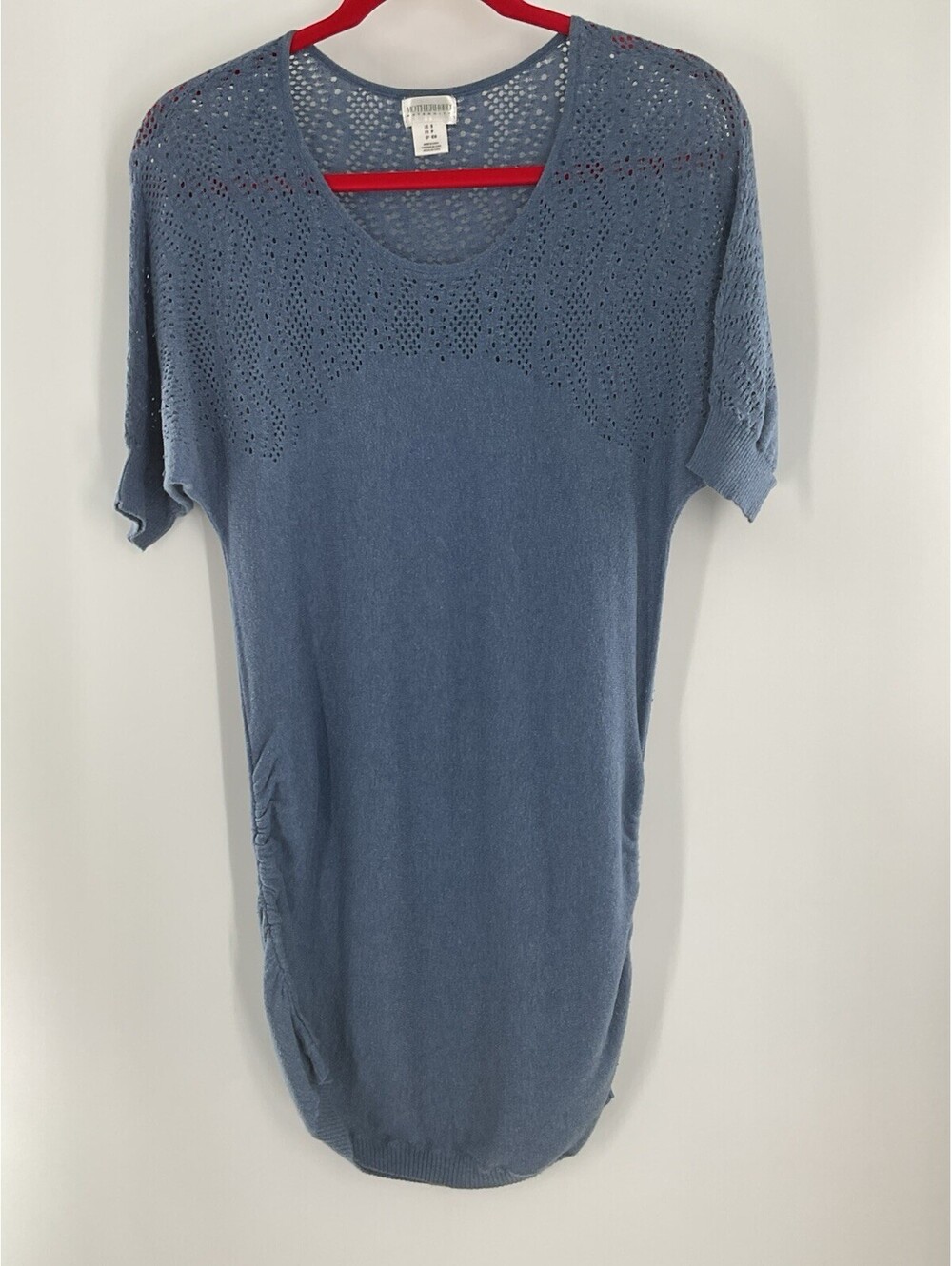 Motherhood Maternity Women’s Size Small Tunic Lightweight Sweater Blue 123